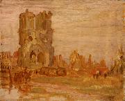 Alexander Young Jackson Cathedral at Ypres, Belgium oil on canvas